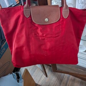 Longchamp Red Tote Bag